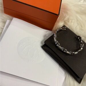 Hermes Silver 925/100 Chaine Dancle Bracelet